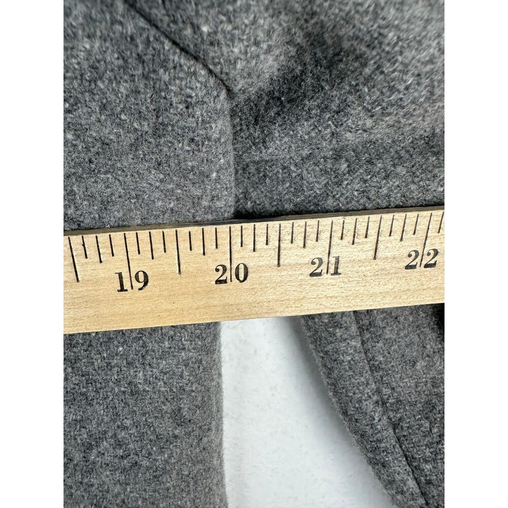 J.Crew Peacoat Women's Double breasted heather gray Stadium Cloth wool blend 8 - Picture 8 of 8